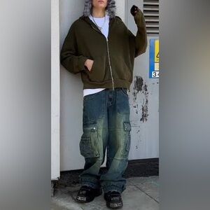 Jaded London Monster Fit Baggy Cargo Jeans Men’s 36W